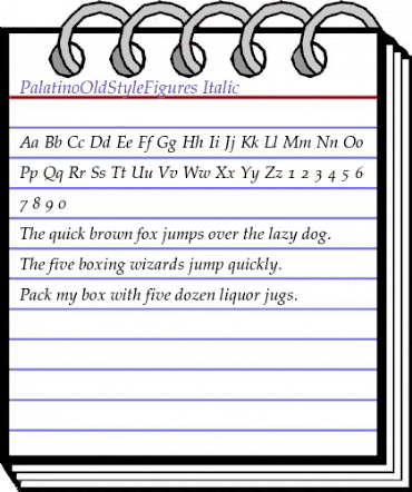 PalatinoOldStyleFigures RomanItalic animated font preview PalatinoOldStyleFigures RomanItalic animated font preview