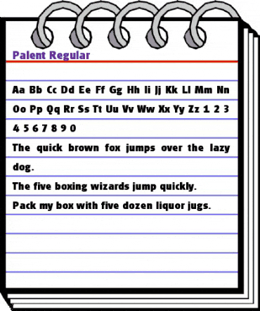 Palent Regular animated font preview