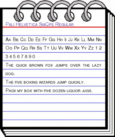 Pali Helvetica SmCps Regular animated font preview Pali Helvetica SmCps Regular animated font preview