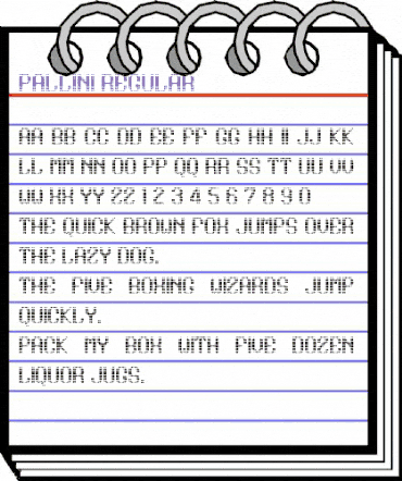 pallini Regular animated font preview