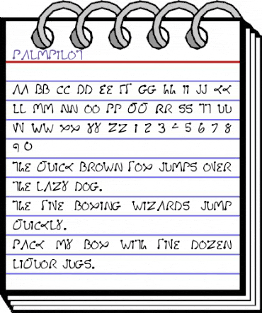 PalmPilot Regular animated font preview PalmPilot Regular animated font preview