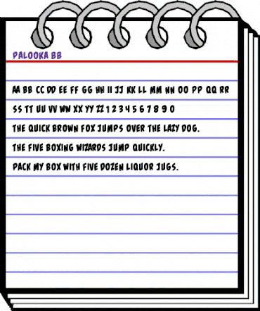 Palooka BB Regular animated font preview Palooka BB Regular animated font preview