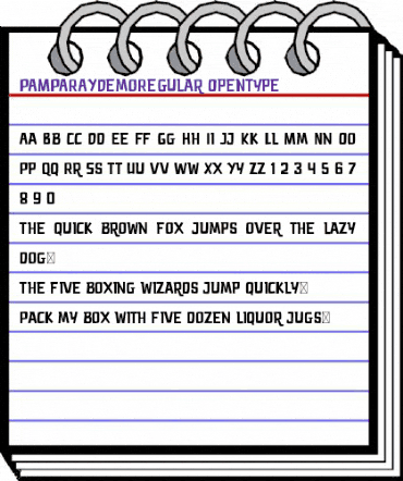 PAMPARAY Demo Regular animated font preview