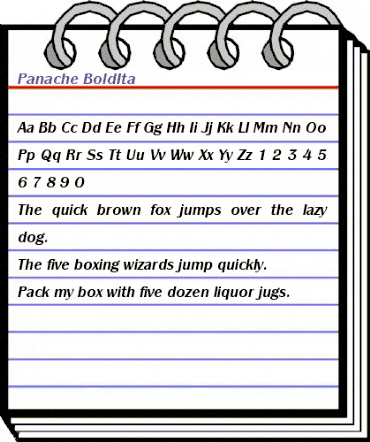 Panache-BoldIta Regular animated font preview Panache-BoldIta Regular animated font preview