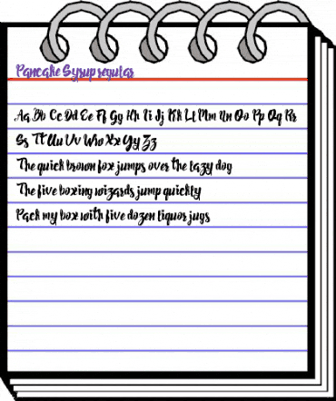 Pancake Syrup_regular_Demo Regular animated font preview