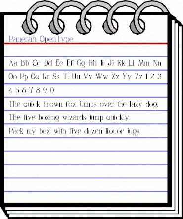 Panerah Regular animated font preview