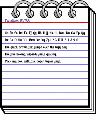 Panettone DEMO Regular animated font preview