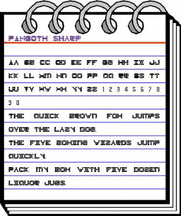 PANGOTH sharp animated font preview