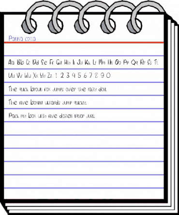 Panna cotta Regular animated font preview Panna cotta Regular animated font preview