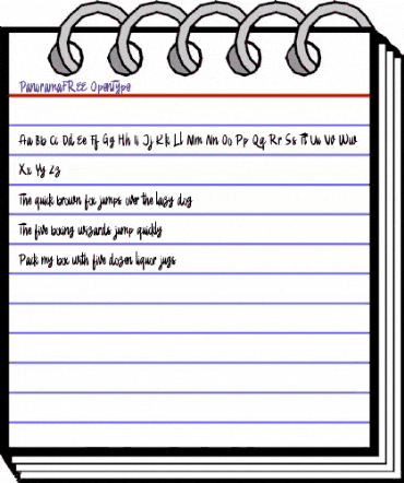 Panorama FREE Regular animated font preview