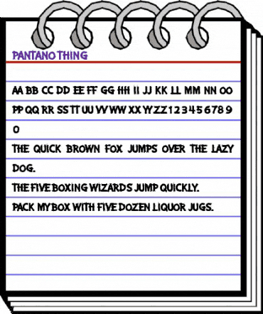 Pantano Thing Regular animated font preview