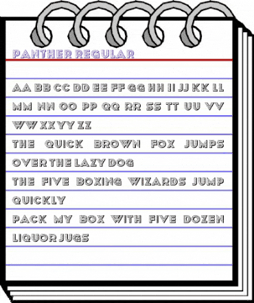 Panther Regular animated font preview