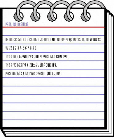 Pantura Regular animated font preview