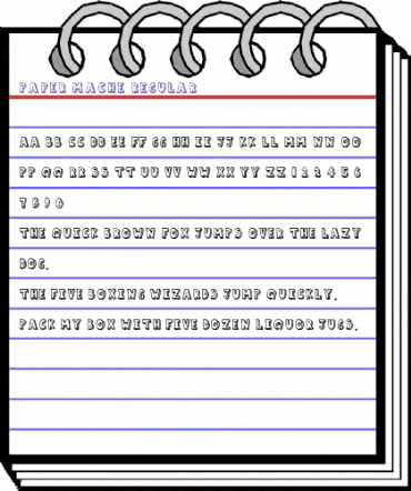 Paper Mache Regular animated font preview