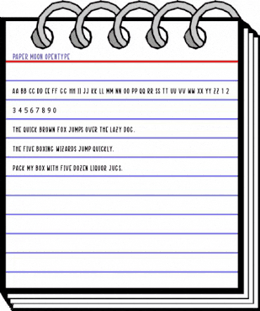 PAPER MOON Regular animated font preview