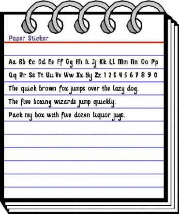 Paper Sticker Regular animated font preview Paper Sticker Regular animated font preview