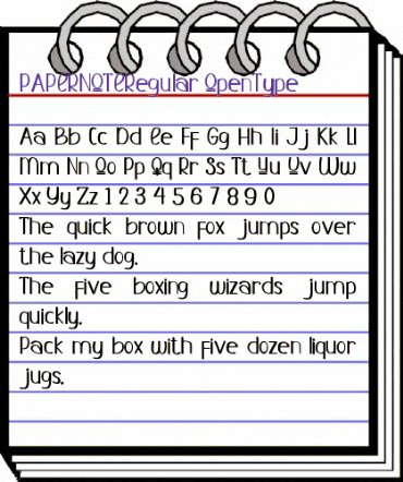 PAPER NOTE Regular animated font preview PAPER NOTE Regular animated font preview