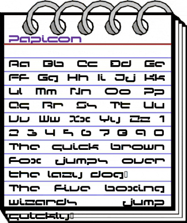 Papicon Regular animated font preview