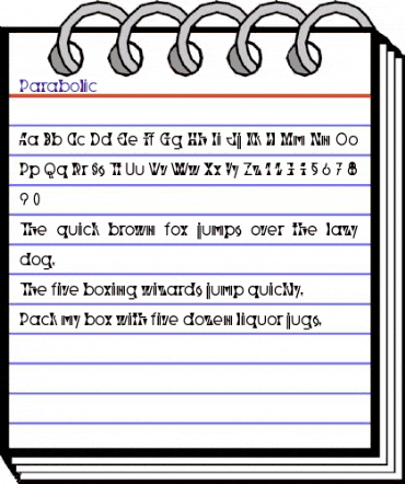 Parabolic Regular animated font preview