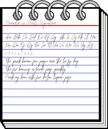 Paradise in Bali Signature Regular animated font preview Paradise in Bali Signature Regular animated font preview