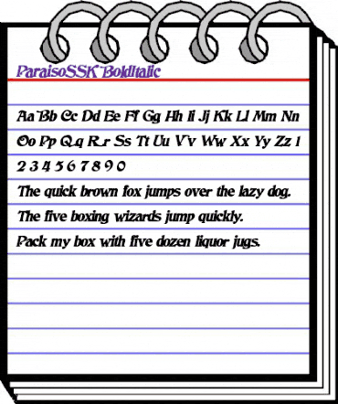 ParaisoSSK BoldItalic animated font preview ParaisoSSK BoldItalic animated font preview