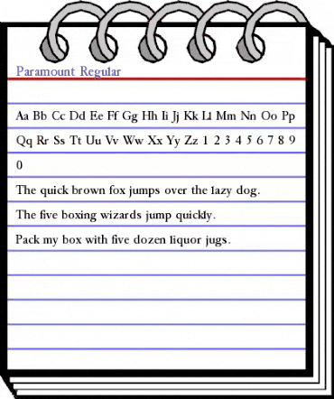 Paramount Regular animated font preview Paramount Regular animated font preview