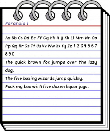 Paranoia 1 Bold animated font preview