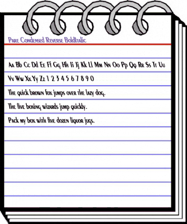 Pare Condensed Reverse BoldItalic animated font preview