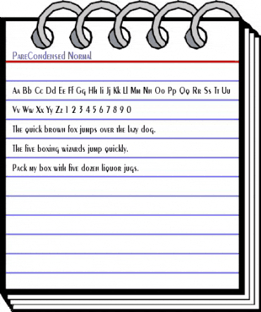 PareCondensed Normal animated font preview PareCondensed Normal animated font preview