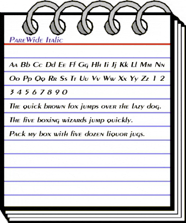 PareWide Italic animated font preview PareWide Italic animated font preview