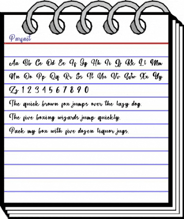 Parfait Regular animated font preview