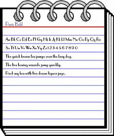 Paris Bold animated font preview
