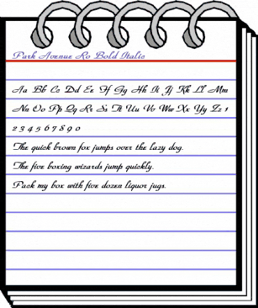 Park-Avenue-Ro BI Bold Italic animated font preview