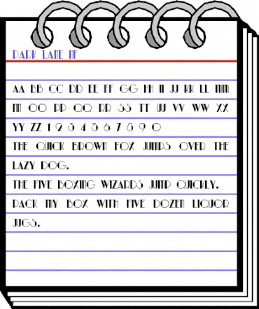 Park Lane NF Regular animated font preview Park Lane NF Regular animated font preview