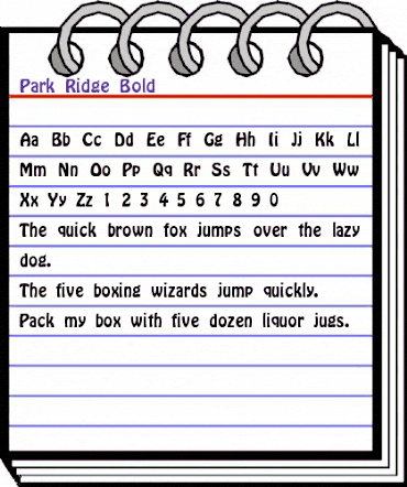 Park Ridge Bold Regular animated font preview