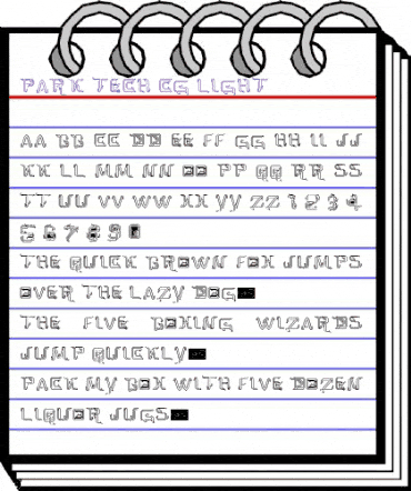 Park Tech CG Light Regular animated font preview