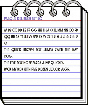 Parque del Buen Retiro Regular animated font preview