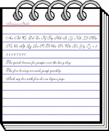 Parsons Italic Regular animated font preview