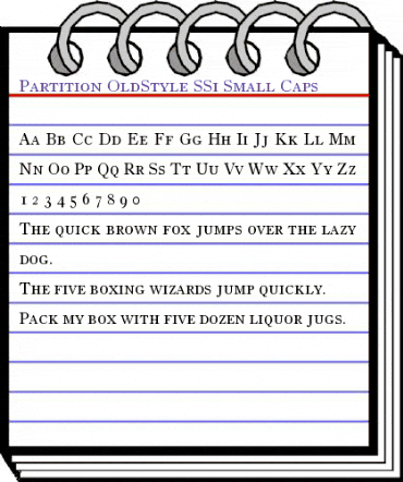 Partition OldStyle SSi Small Caps animated font preview