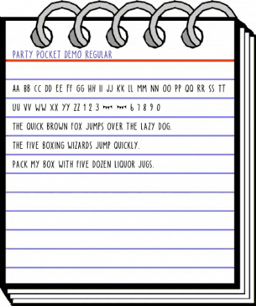 Party Pocket DEMO Regular animated font preview Party Pocket DEMO Regular animated font preview