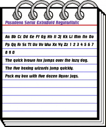 Pasadena-Serial-ExtraBold RegularItalic animated font preview Pasadena-Serial-ExtraBold RegularItalic animated font preview