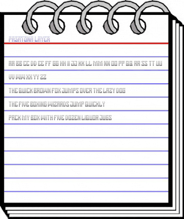 Pasatona Layer Regular animated font preview