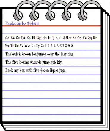 Pasdecourbe Medium Regular animated font preview