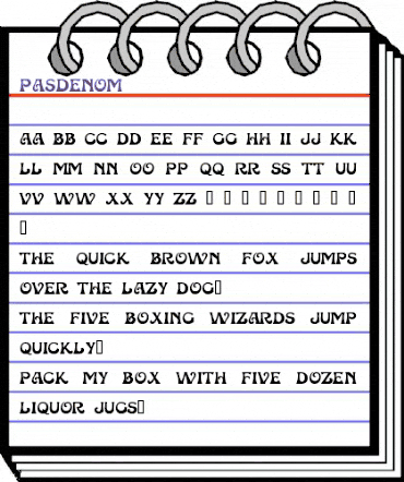 Pasdenom Regular animated font preview