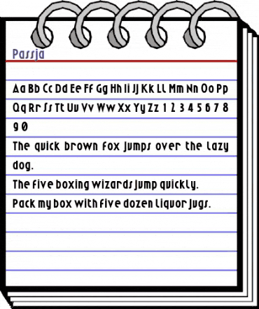 Passja Regular animated font preview