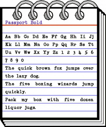 Passport Bold animated font preview