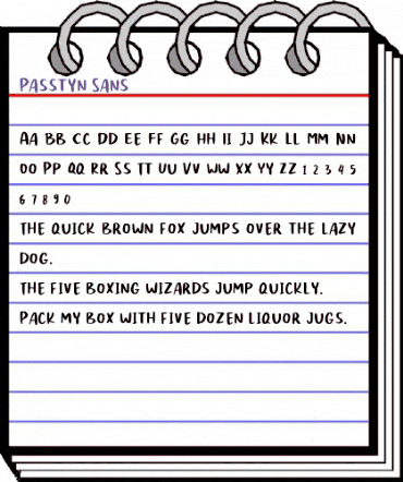 Passtyn Sans Regular animated font preview
