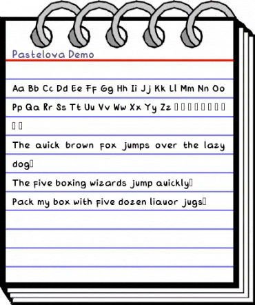 Pastelova Demo Demo animated font preview