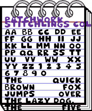 Patchwork Stitchlings Color Regular animated font preview