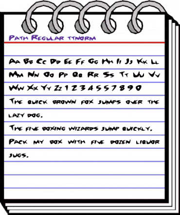 Path Regular animated font preview